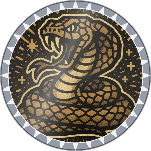 POG #201, Cheat Code Snake, a Foil pog from the Arcade series