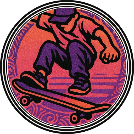 POG #204, Nose Slide Nomad, a Matte pog from the Skate series