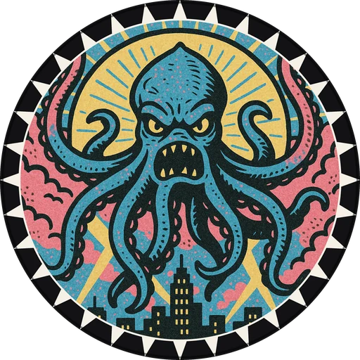 POG #206, Storm Kraken, a Matte pog from the Kaiju series