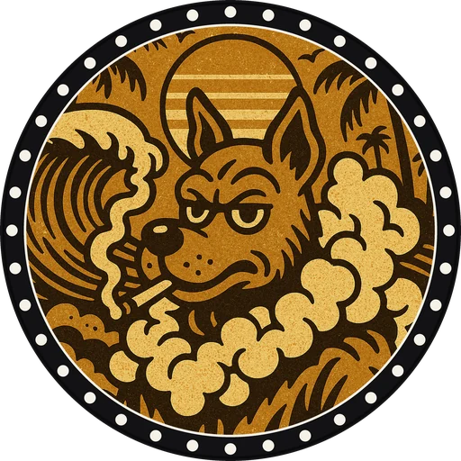 POG #211, Dawn Patrol Dog, a Matte pog from the Surf series
