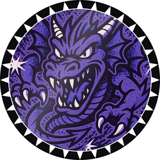 POG #222, Deck Dragon, a Gloss pog from the Skate series