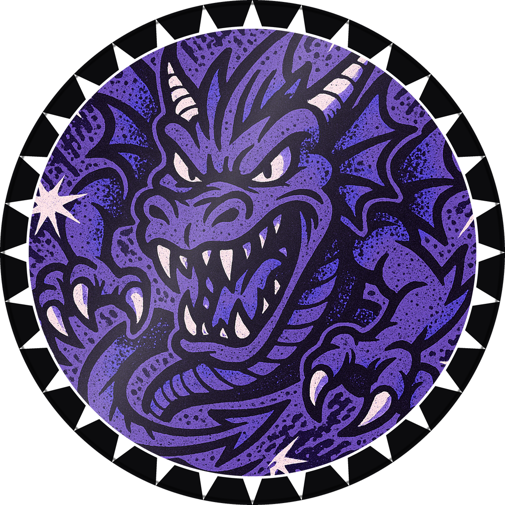 POG #222, Deck Dragon, a Gloss pog from the Skate series