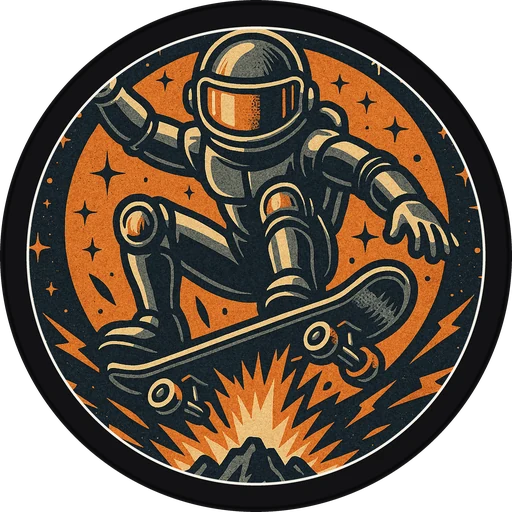 POG #228, Zero-G Skater, a Matte pog from the Cosmic series