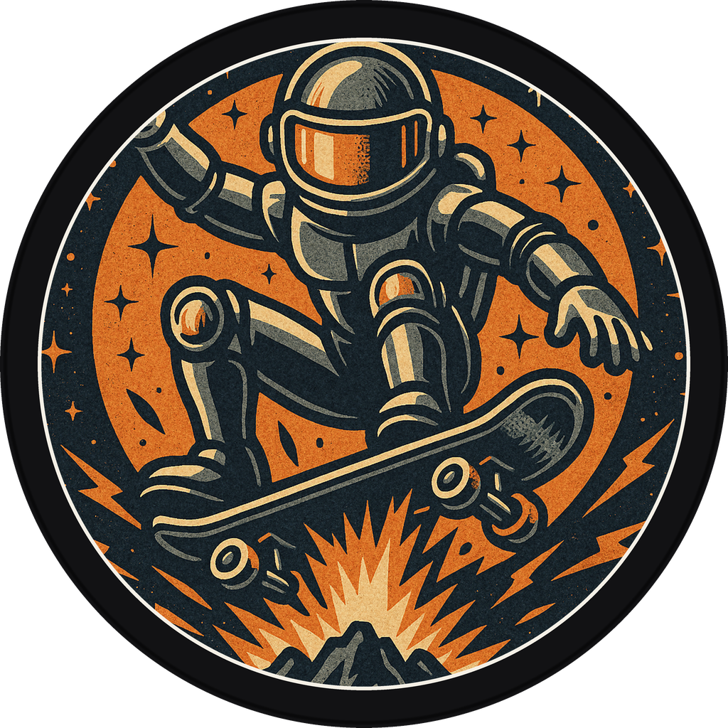 POG #228, Zero-G Skater, a Matte pog from the Cosmic series