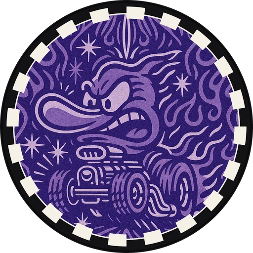 POG #23, Nitro Nose, a Matte pog from the Speed series