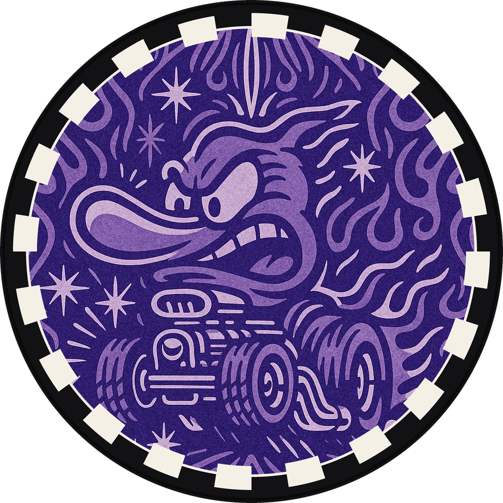 POG #23, Nitro Nose, a Matte pog from the Speed series