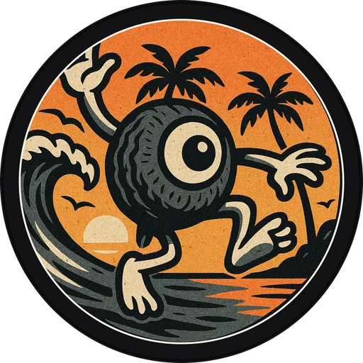POG #236, Coconut Cyclops, a Matte pog from the Surf series