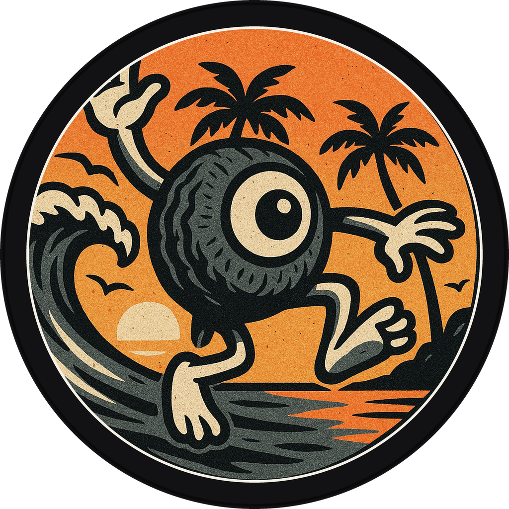POG #236, Coconut Cyclops, a Matte pog from the Surf series