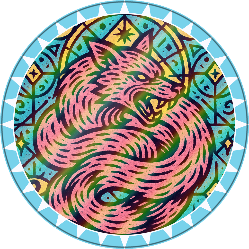 POG #238, Astral Fox, a Holographic pog from the Mystic series