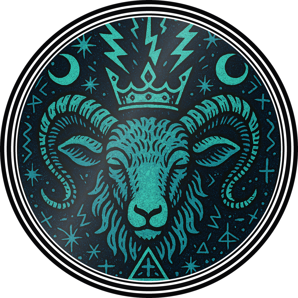 POG #239, Rune Ram, a Gloss pog from the Mystic series