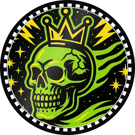 POG #244, Comet Skull, a Gloss pog from the Cosmic series