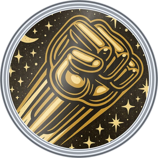 POG #246, Meteor Fist, a Foil pog from the Cosmic series