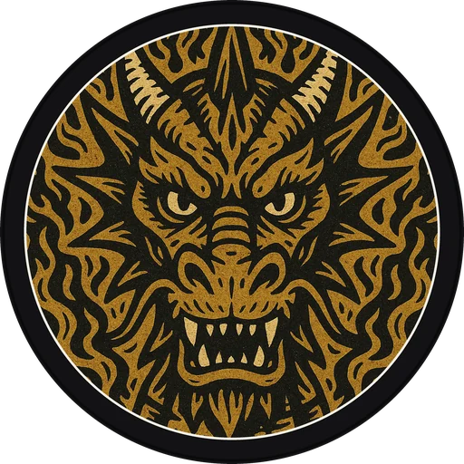 POG #247, Deck Dragon, a Matte pog from the Skate series