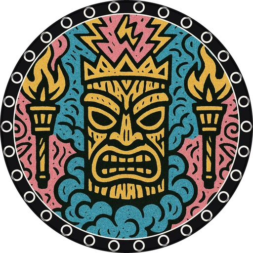 POG #253, Ember Elder, a Matte pog from the Tiki series