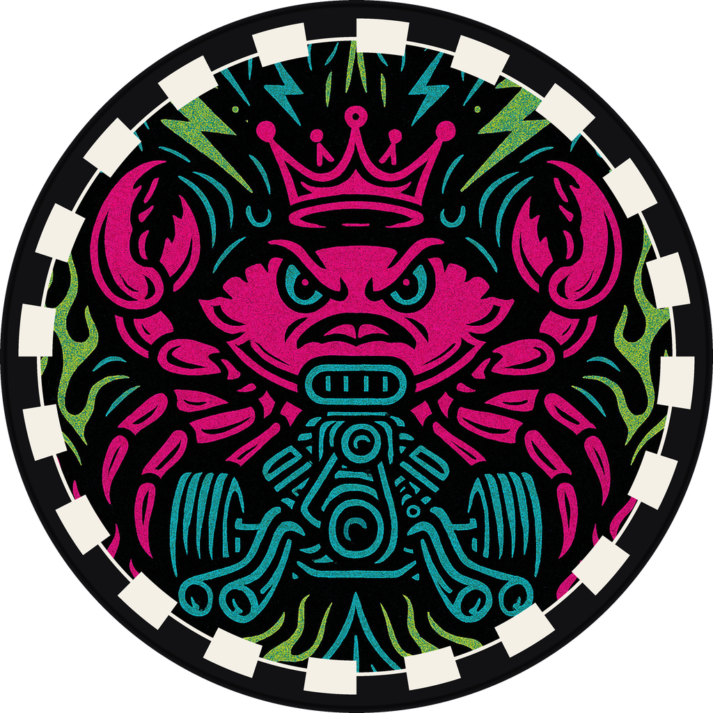 POG #255, Chassis Crab, a Matte pog from the Speed series