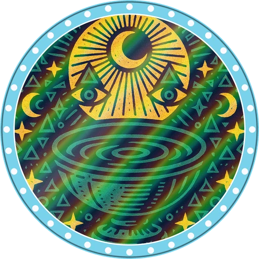 POG #257, Scrying Pool, a Holographic pog from the Mystic series