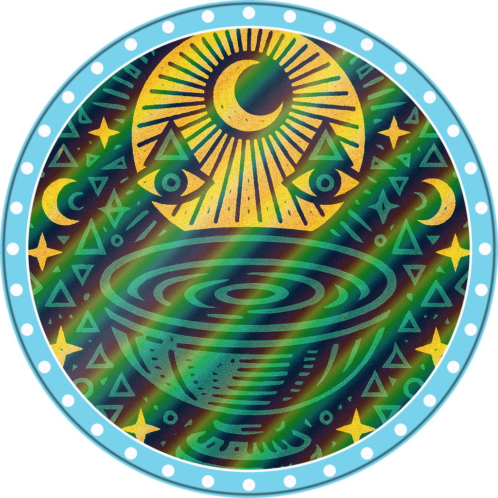 POG #257, Scrying Pool, a Holographic pog from the Mystic series