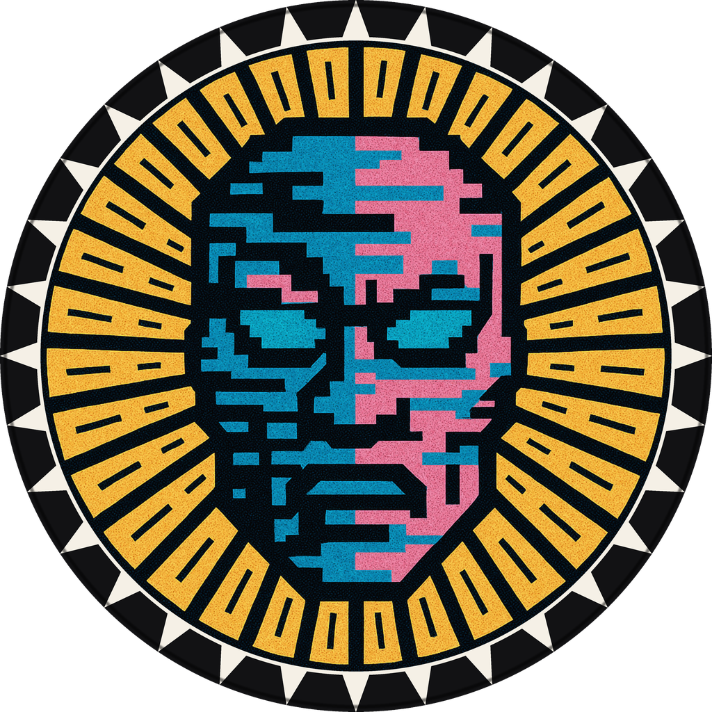 POG #259, Glitch Mask, a Matte pog from the Arcade series