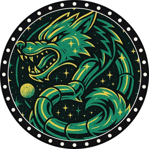 POG #26, Constellation Wolf, a Matte pog from the Cosmic series