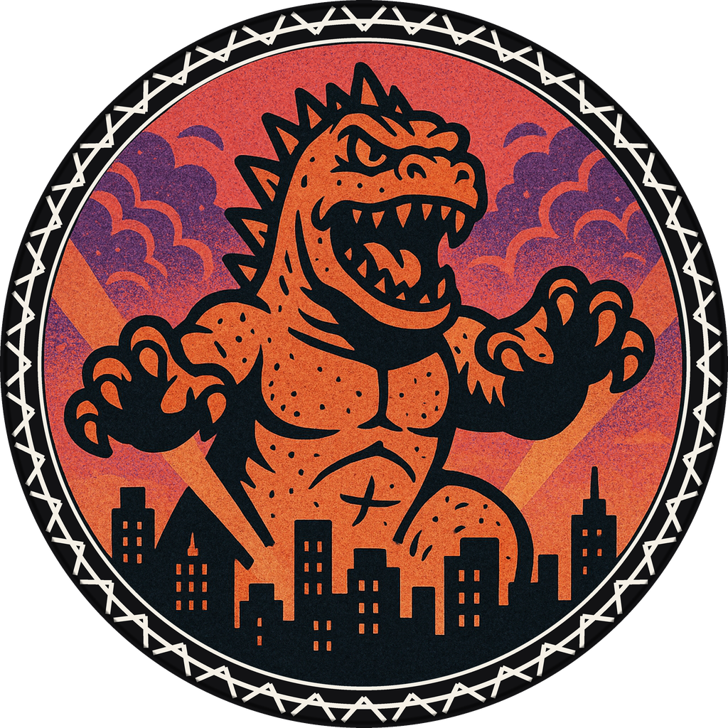POG #269, Citystomper, a Matte pog from the Kaiju series