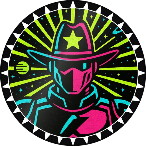 POG #270, Star Sheriff, a Gloss pog from the Cosmic series