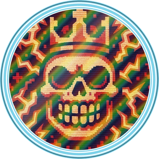 POG #271, Game Over Grin, a Holographic pog from the Arcade series