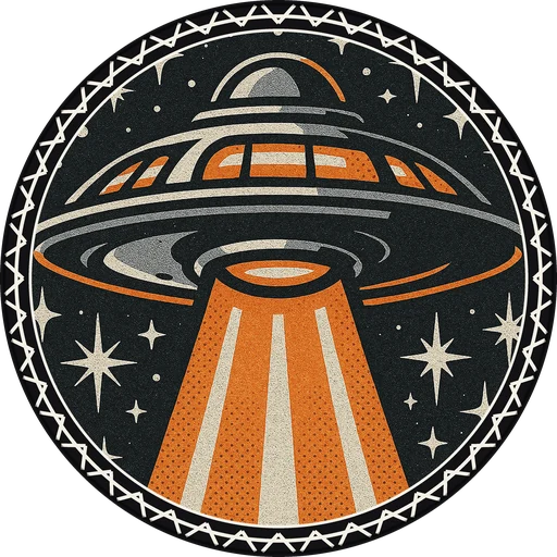 POG #272, UFO Diner, a Matte pog from the Cosmic series