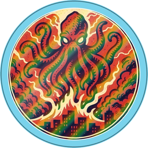 POG #288, Storm Kraken, a Holographic pog from the Kaiju series