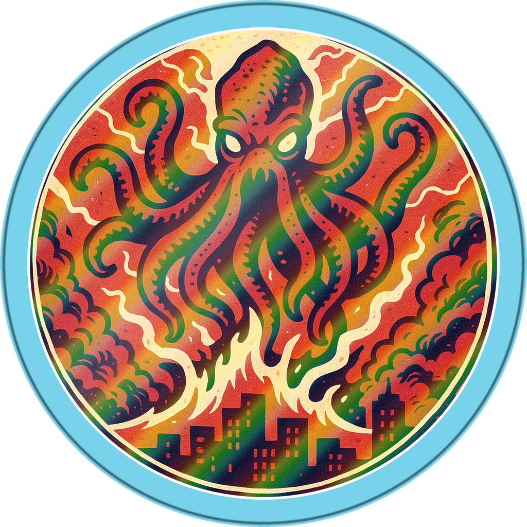 POG #288, Storm Kraken, a Holographic pog from the Kaiju series