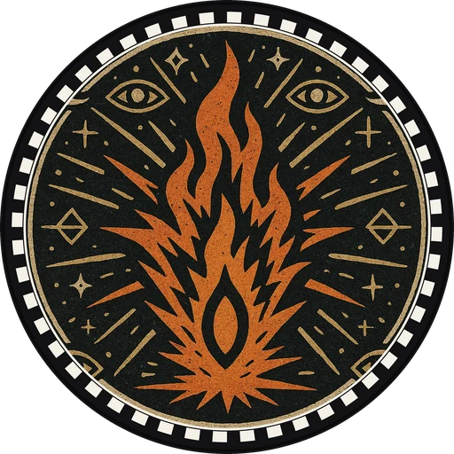 POG #289, Ember Sigil, a Matte pog from the Mystic series
