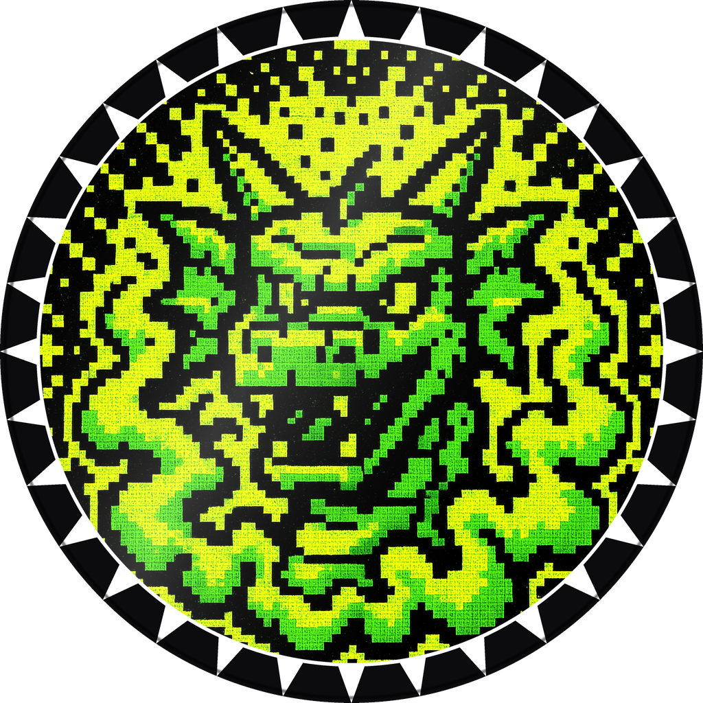 POG #290, Blocky Dragon, a Gloss pog from the Arcade series