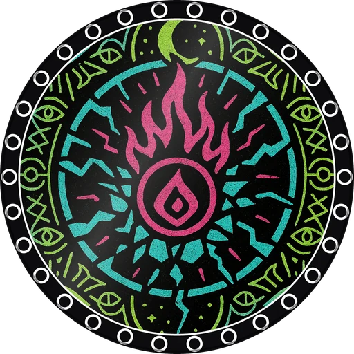 POG #295, Ember Sigil, a Gloss pog from the Mystic series