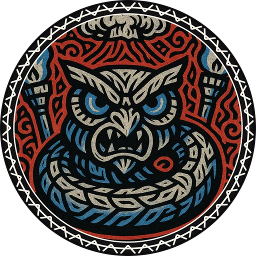 POG #296, Obsidian Owl, a Matte pog from the Tiki series