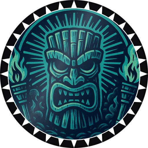 POG #298, Bamboo Beast, a Gloss pog from the Tiki series