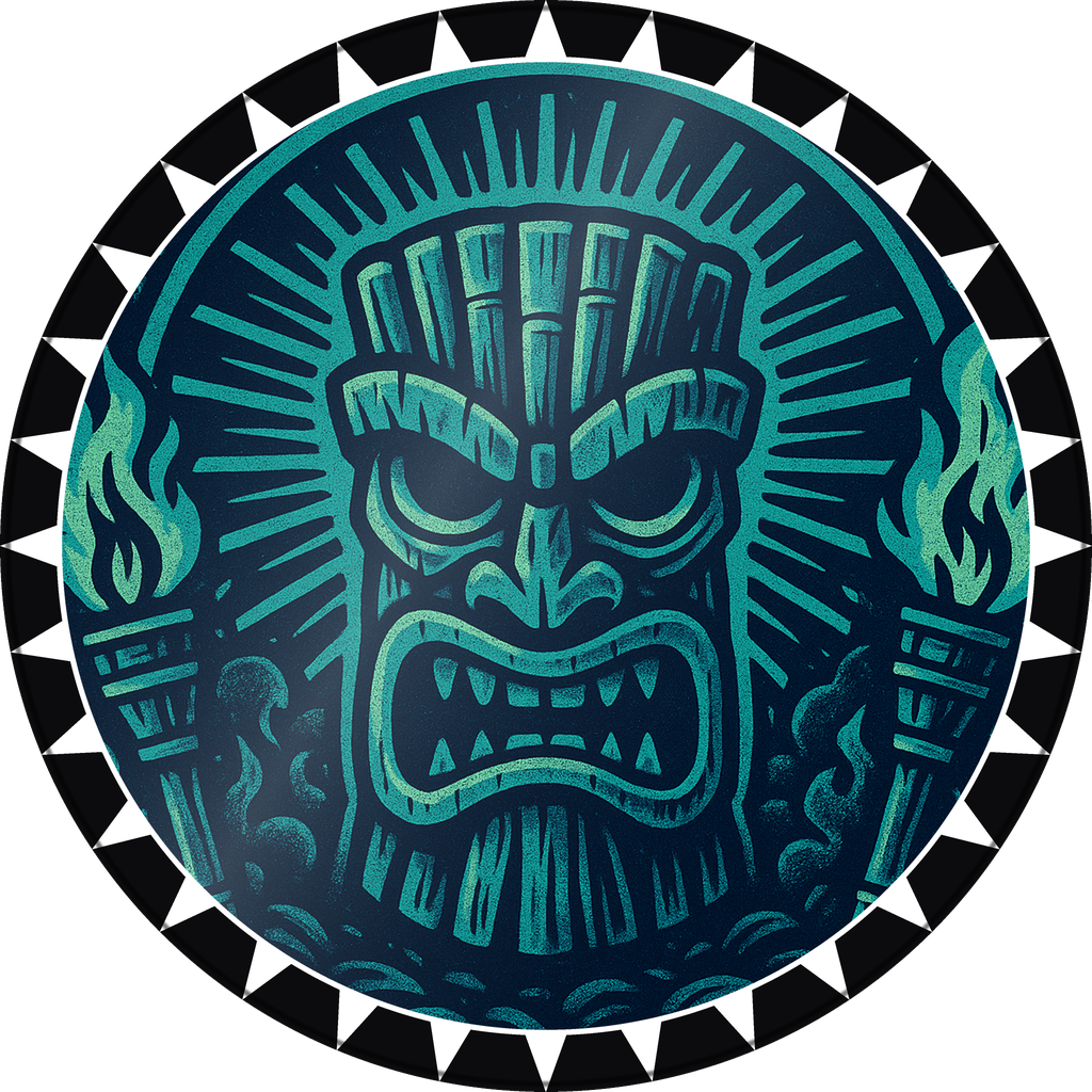 POG #298, Bamboo Beast, a Gloss pog from the Tiki series