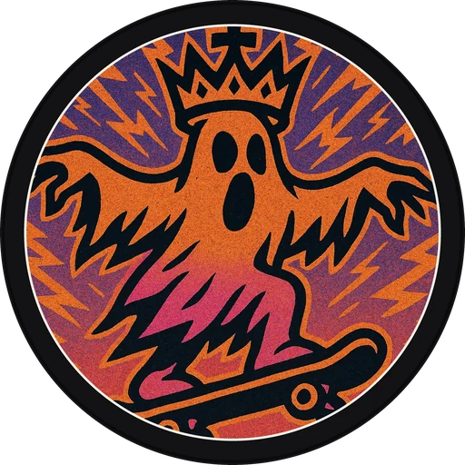 POG #299, Grind Ghost, a Matte pog from the Skate series