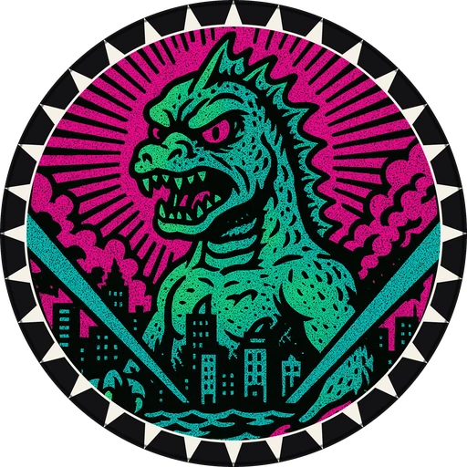 POG #30, Harbor Horror, a Matte pog from the Kaiju series