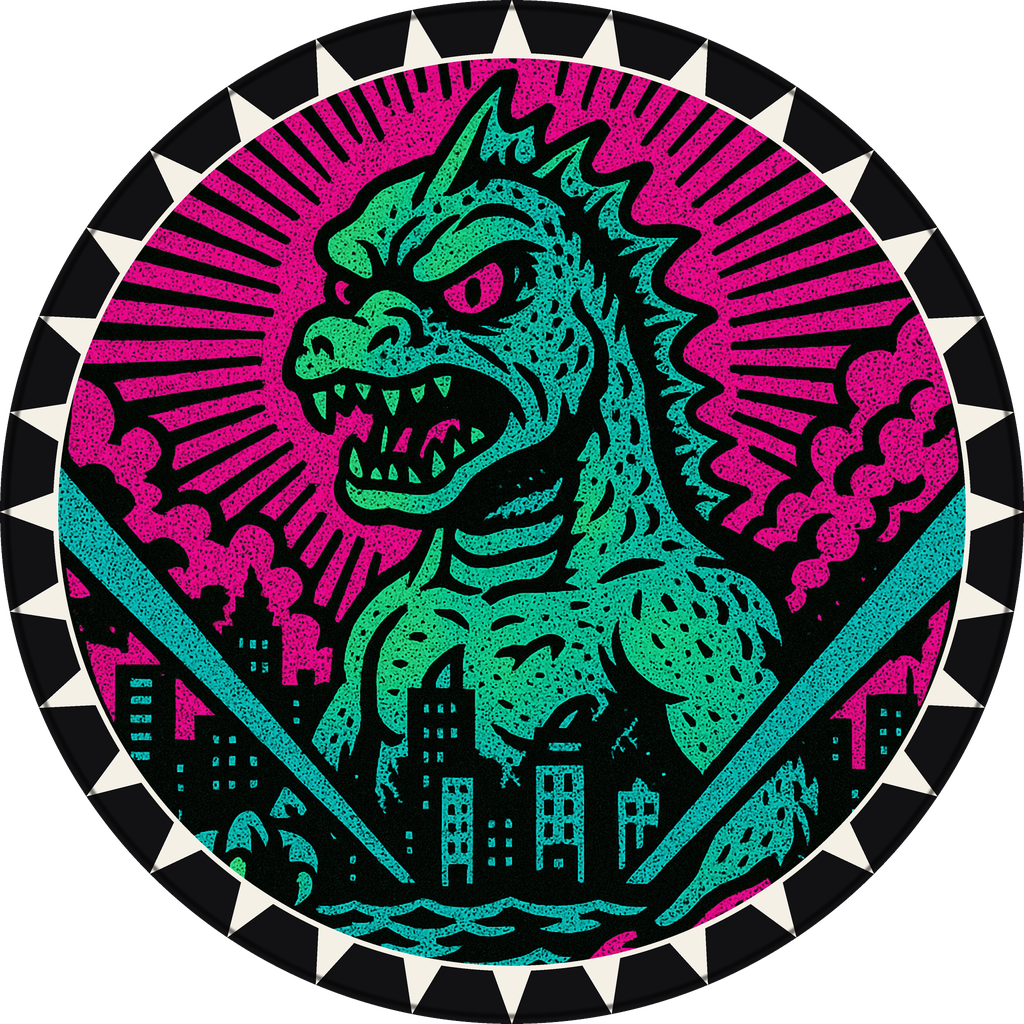 POG #30, Harbor Horror, a Matte pog from the Kaiju series
