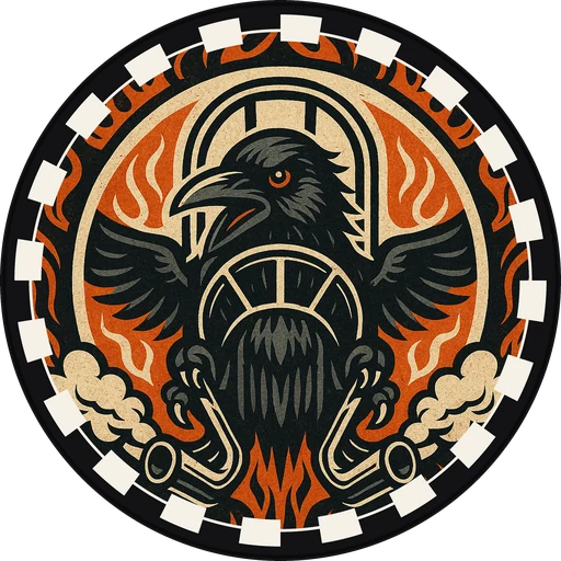 POG #301, Roll Cage Raven, a Matte pog from the Speed series