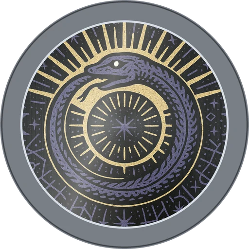 POG #304, Serpent Circle, a Slammer pog from the Mystic series