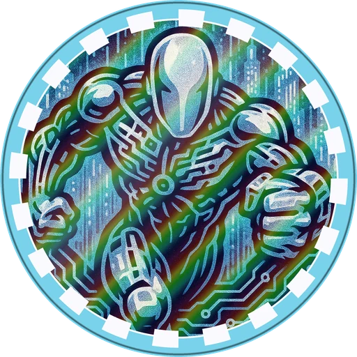 POG #310, Null Pointer, a Holographic pog from the Cyber series