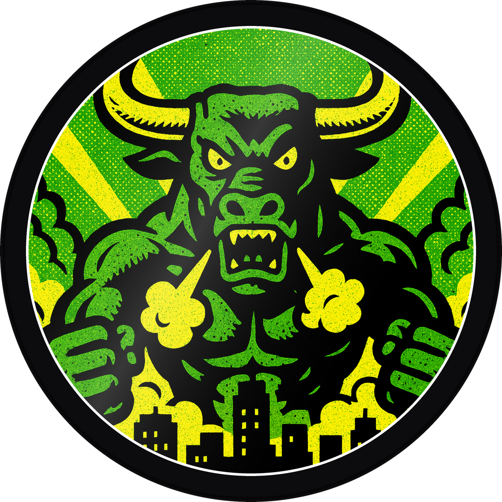 POG #313, Quake Bull, a Gloss pog from the Kaiju series