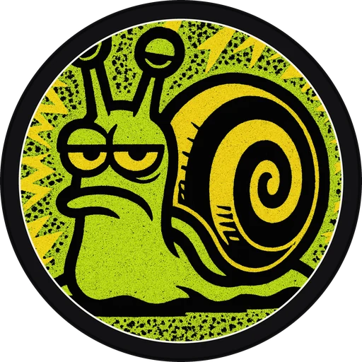 POG #314, Slacker Snail, a Matte pog from the Critter series