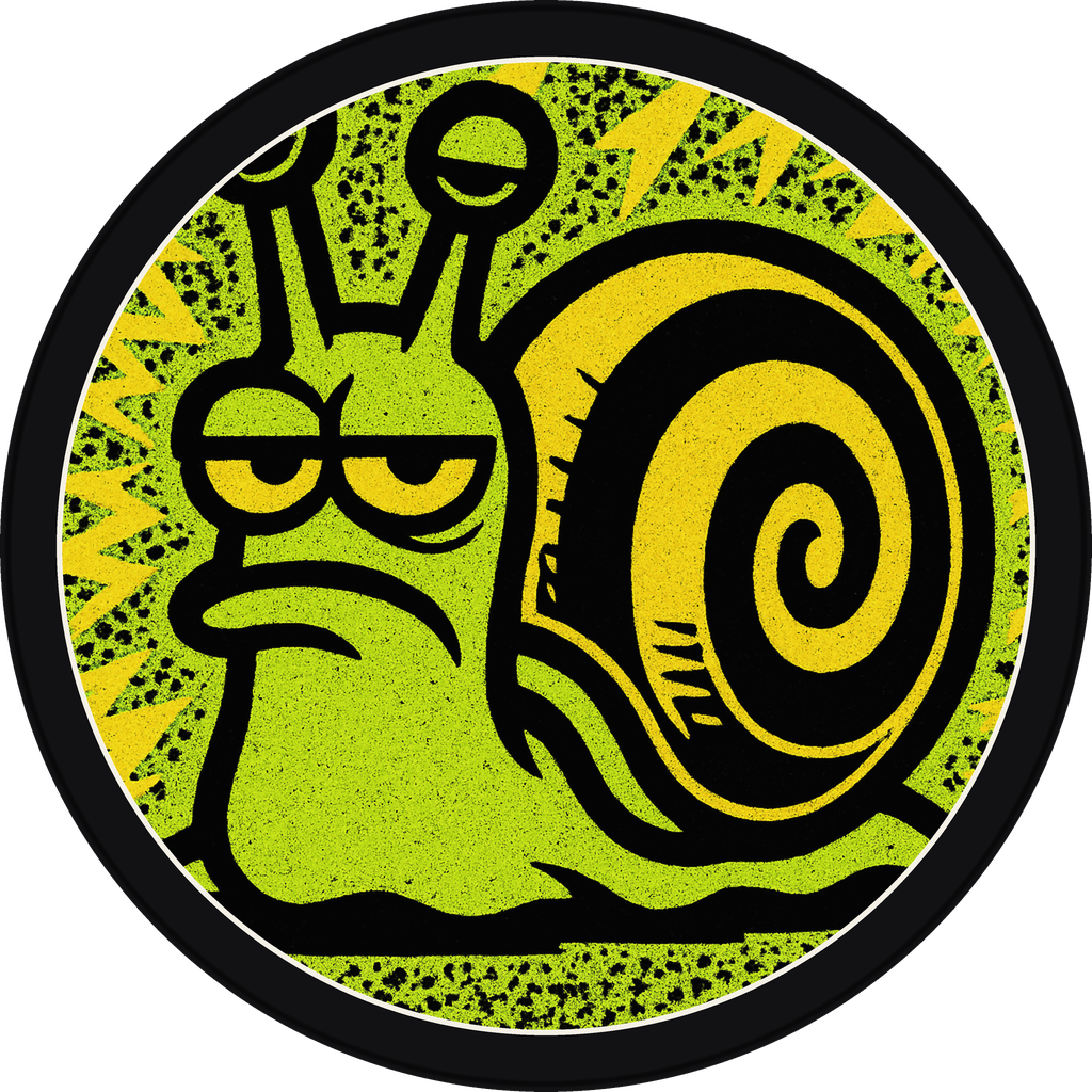 POG #314, Slacker Snail, a Matte pog from the Critter series