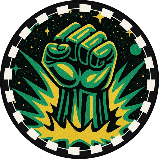 POG #316, Solar Flare Fist, a Matte pog from the Cosmic series