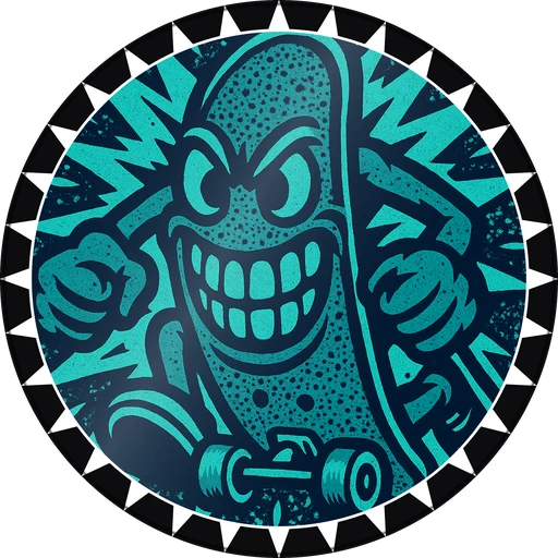POG #321, Grip Tape Grin, a Gloss pog from the Skate series