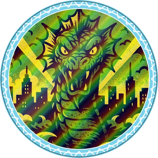 POG #323, Tidal Serpent, a Holographic pog from the Kaiju series