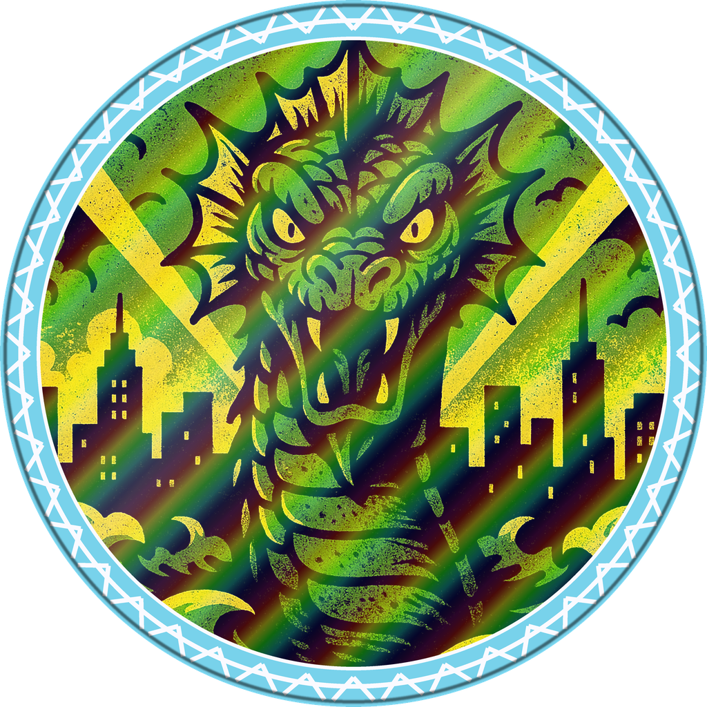 POG #323, Tidal Serpent, a Holographic pog from the Kaiju series