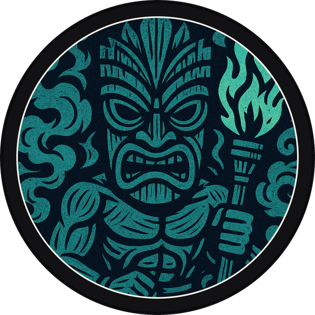 POG #324, Fire Dancer, a Matte pog from the Tiki series