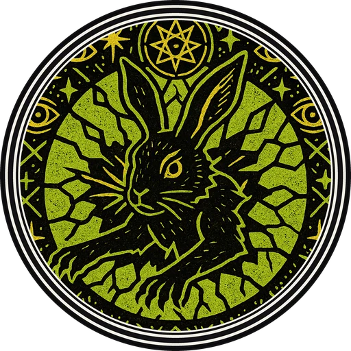 POG #327, Ritual Rabbit, a Matte pog from the Mystic series
